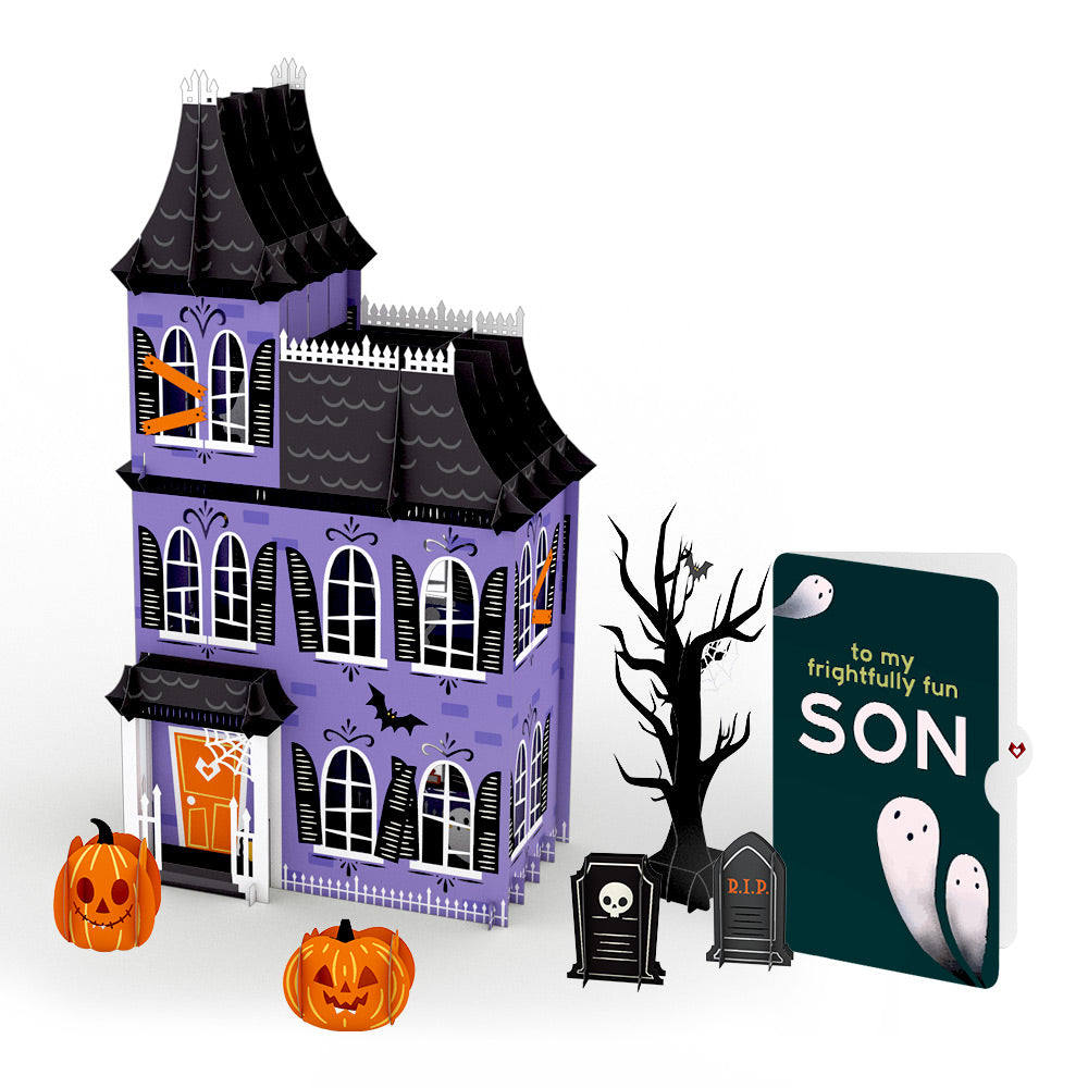 Haunted House Halloween Giant Pop-Up Gift and Sentiment Set for Son