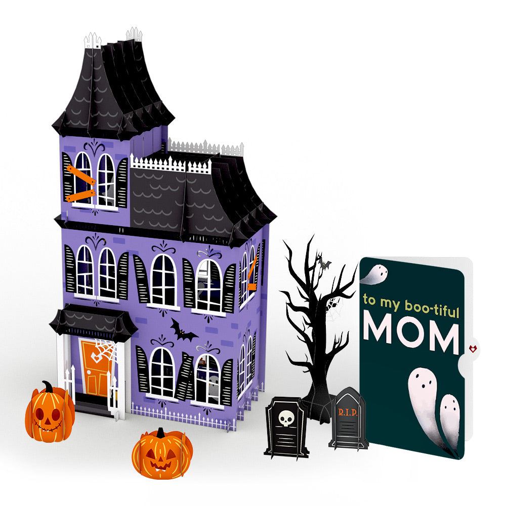 Haunted House Halloween Giant Pop-Up Gift and Sentiment Set for Mom