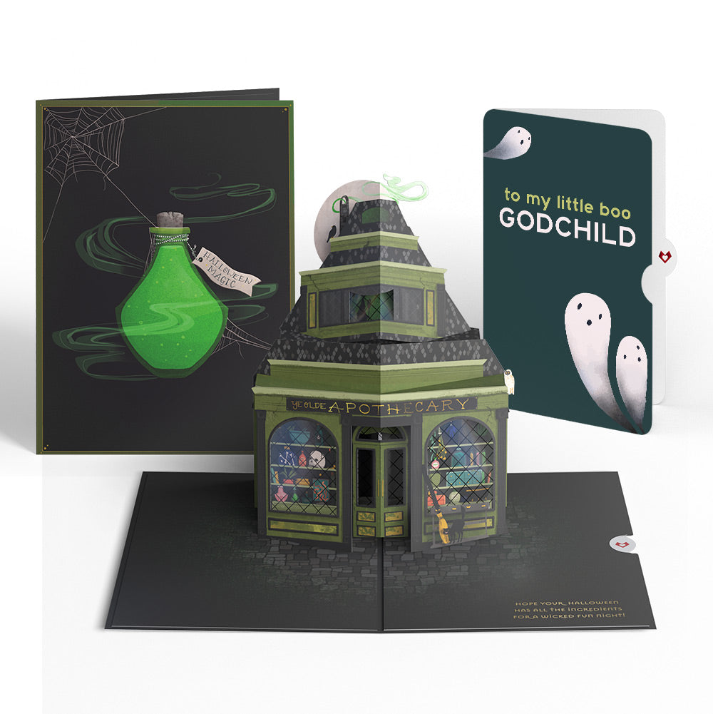 Halloween Apothecary Pop-Up Card and Sentiment Set for Godchild