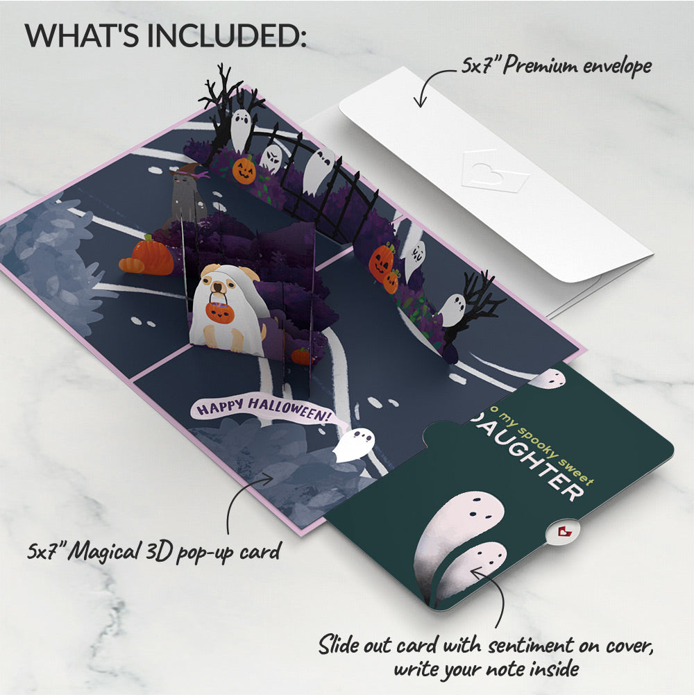 'Oohh, Spooky' Halloween Pop-Up Card and Sentiment Set for Daughter