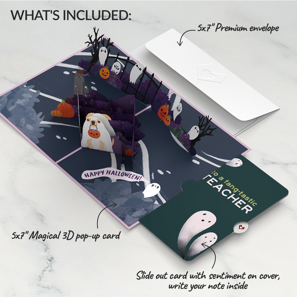 'Oohh, Spooky' Halloween Pop-Up Card and Sentiment Set for Teacher