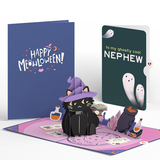 Halloween Cat Classic Pop-Up Card and Sentiment Set for Nephew