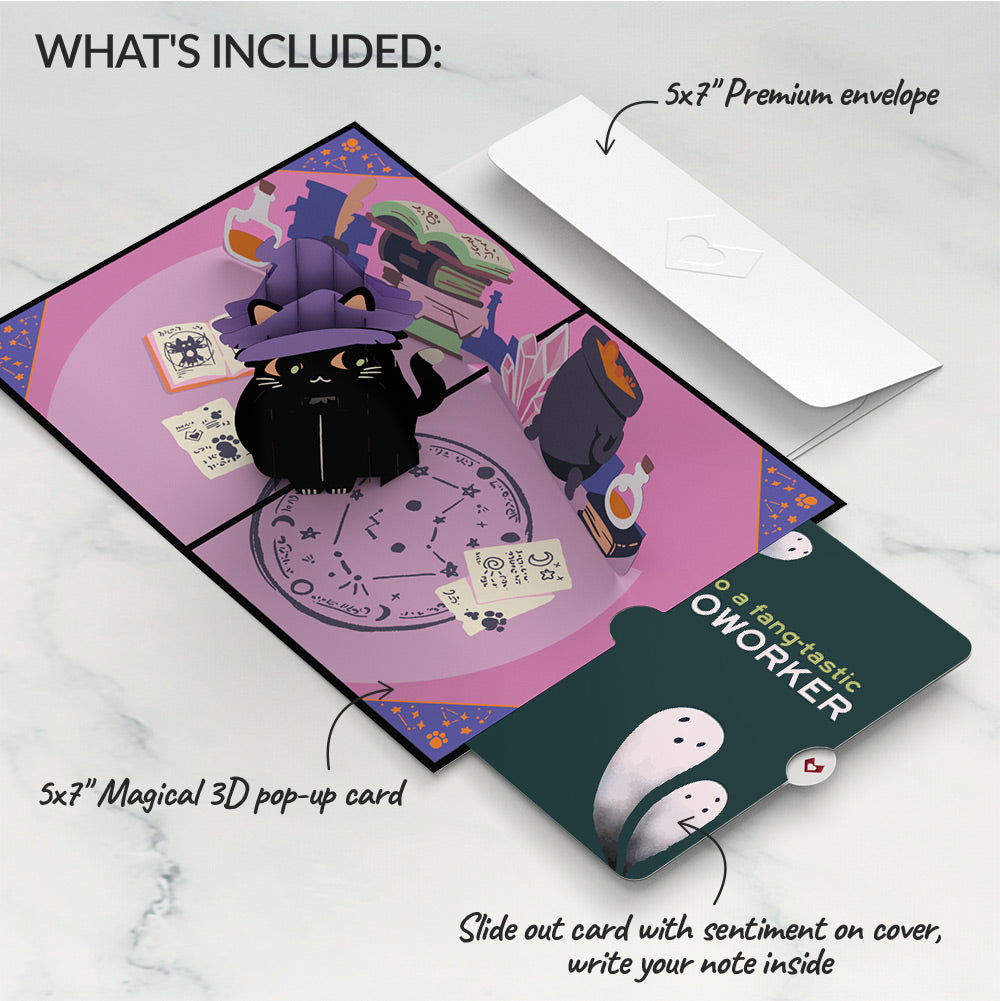 Halloween Cat Classic Pop-Up Card and Sentiment Set for Coworker