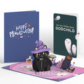 Halloween Cat Classic Pop-Up Card and Sentiment Set for Godchild