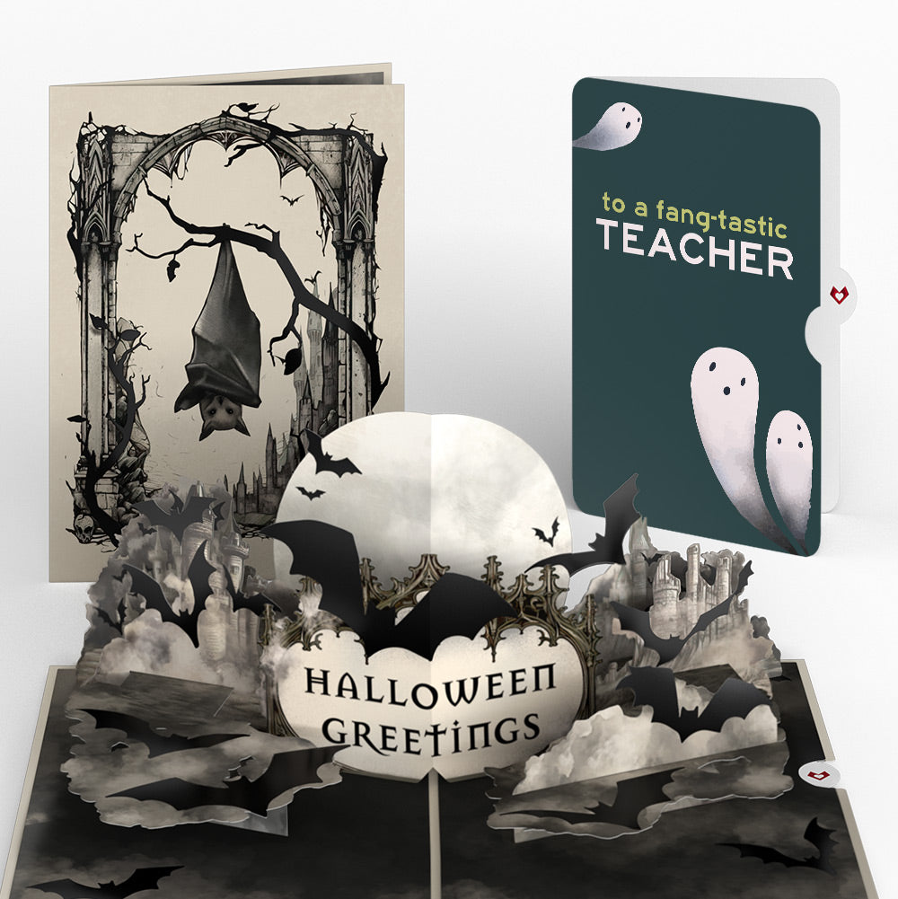 Halloween Greetings Pop-Up Card and Sentiment Set for Teacher