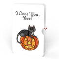 Spooky Vibes Halloween Cat Suncatcher Card and Love You Sentiment Set