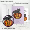 Spooky Vibes Halloween Cat Suncatcher Card and Love You Sentiment Set