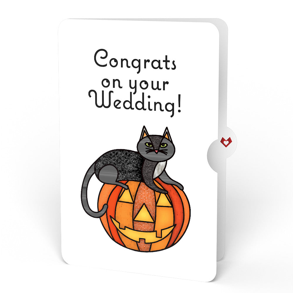 Spooky Vibes Halloween Cat Suncatcher Card and Wedding Sentiment Set