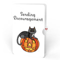Spooky Vibes Halloween Cat Suncatcher Card and Encouragement Sentiment Set
