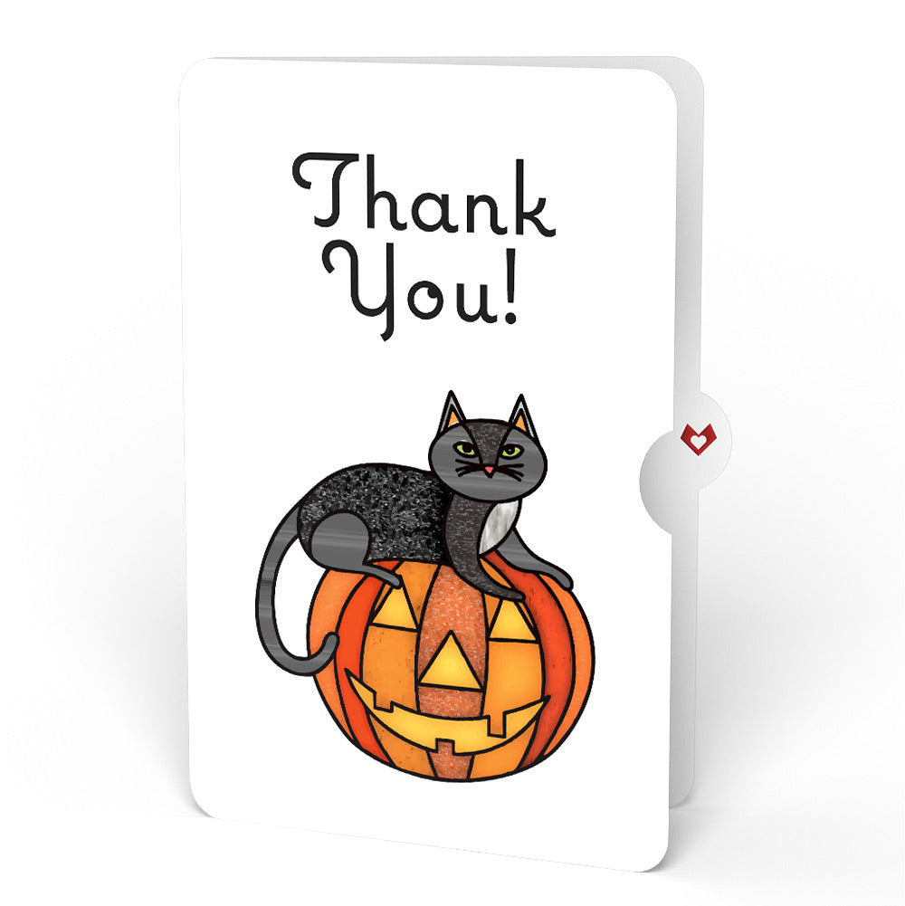 Spooky Vibes Halloween Cat Suncatcher Card and Thank You Sentiment Set