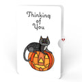 Spooky Vibes Halloween Cat Suncatcher Card and Thinking of You Sentiment Set