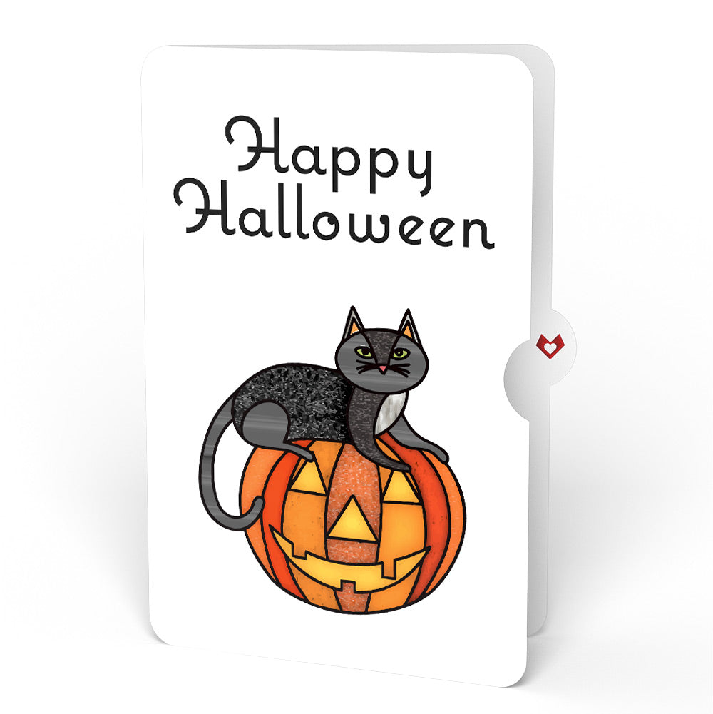 Spooky Vibes Halloween Cat Suncatcher Card and Sentiment Set
