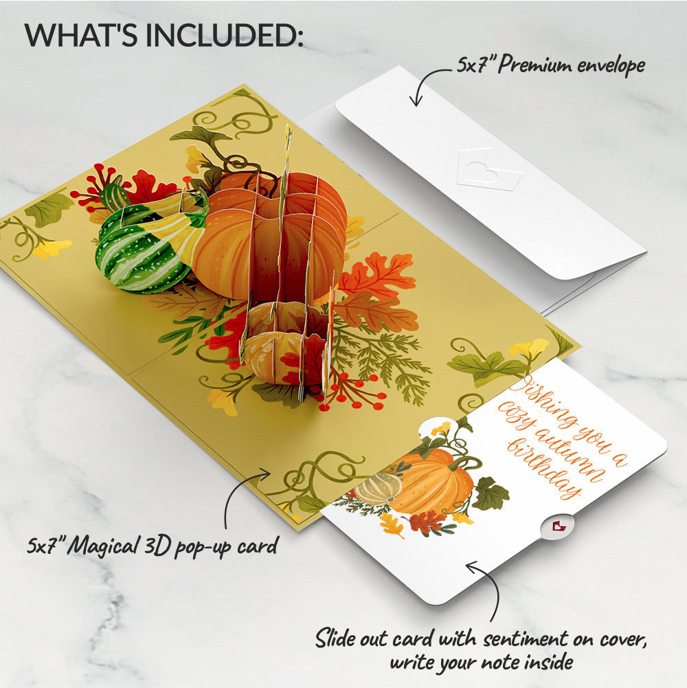 Fall is in the Air Cozy Birthday Pop-Up Card and Sentiment Set