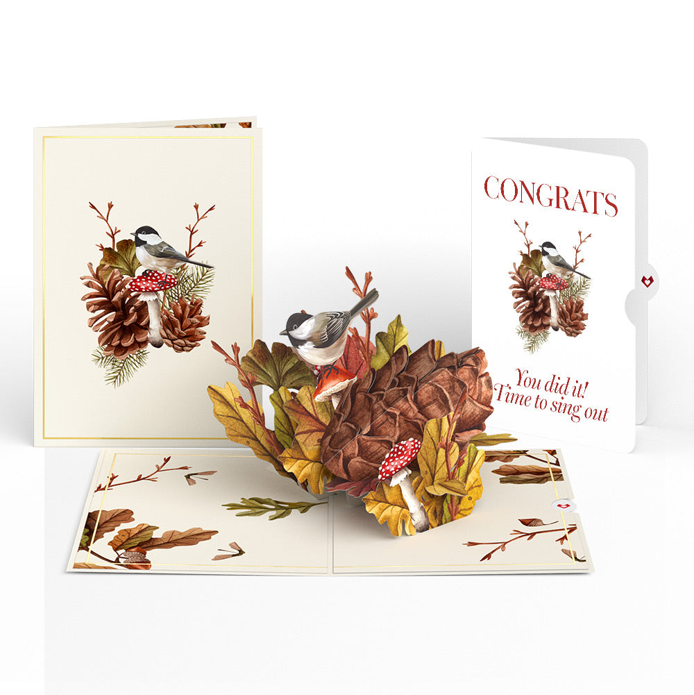 Fall Forest Floor Congratulations Pop-Up Card and Sentiment Set