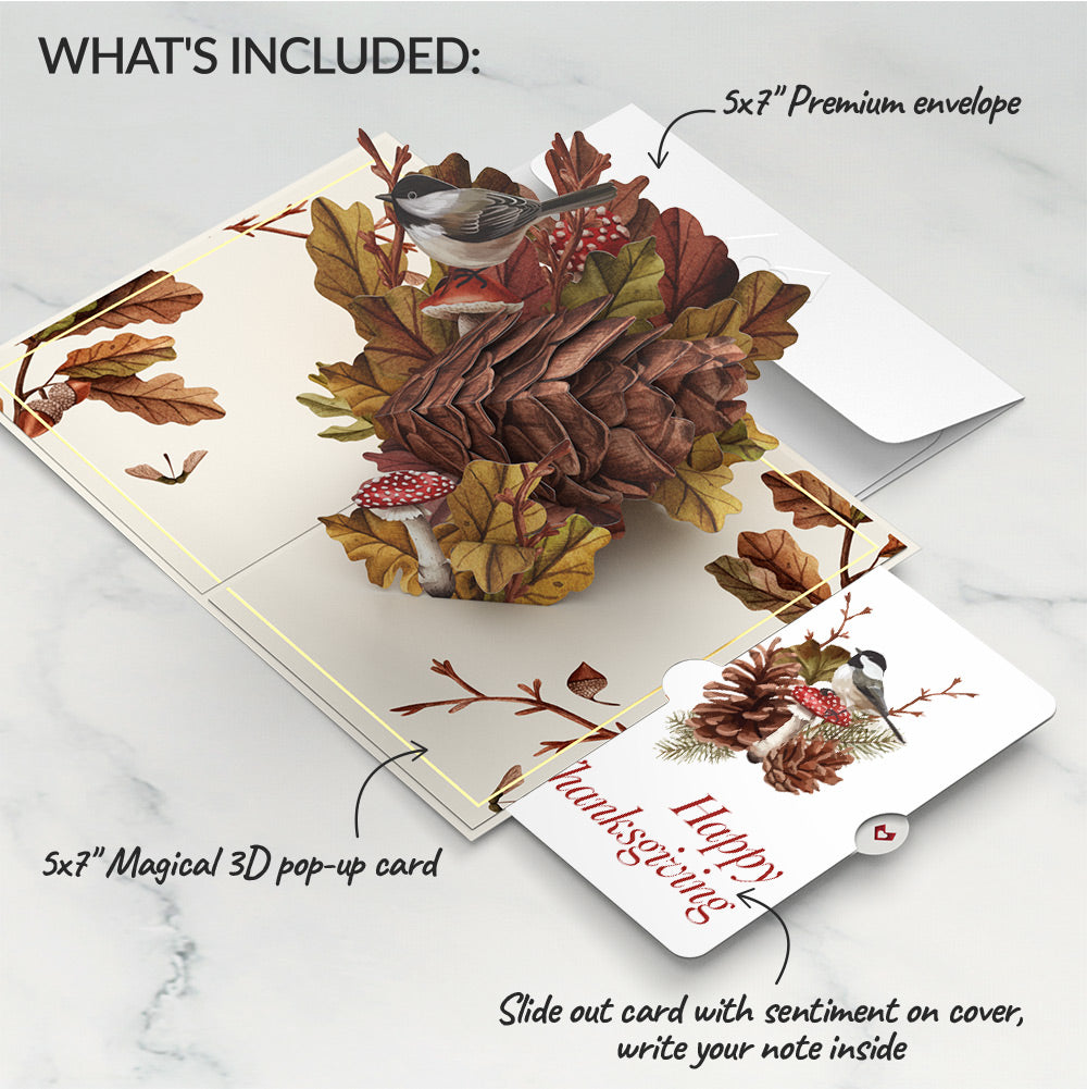 Fall Forest Floor Thanksgiving Pop-Up Card and Sentiment Set