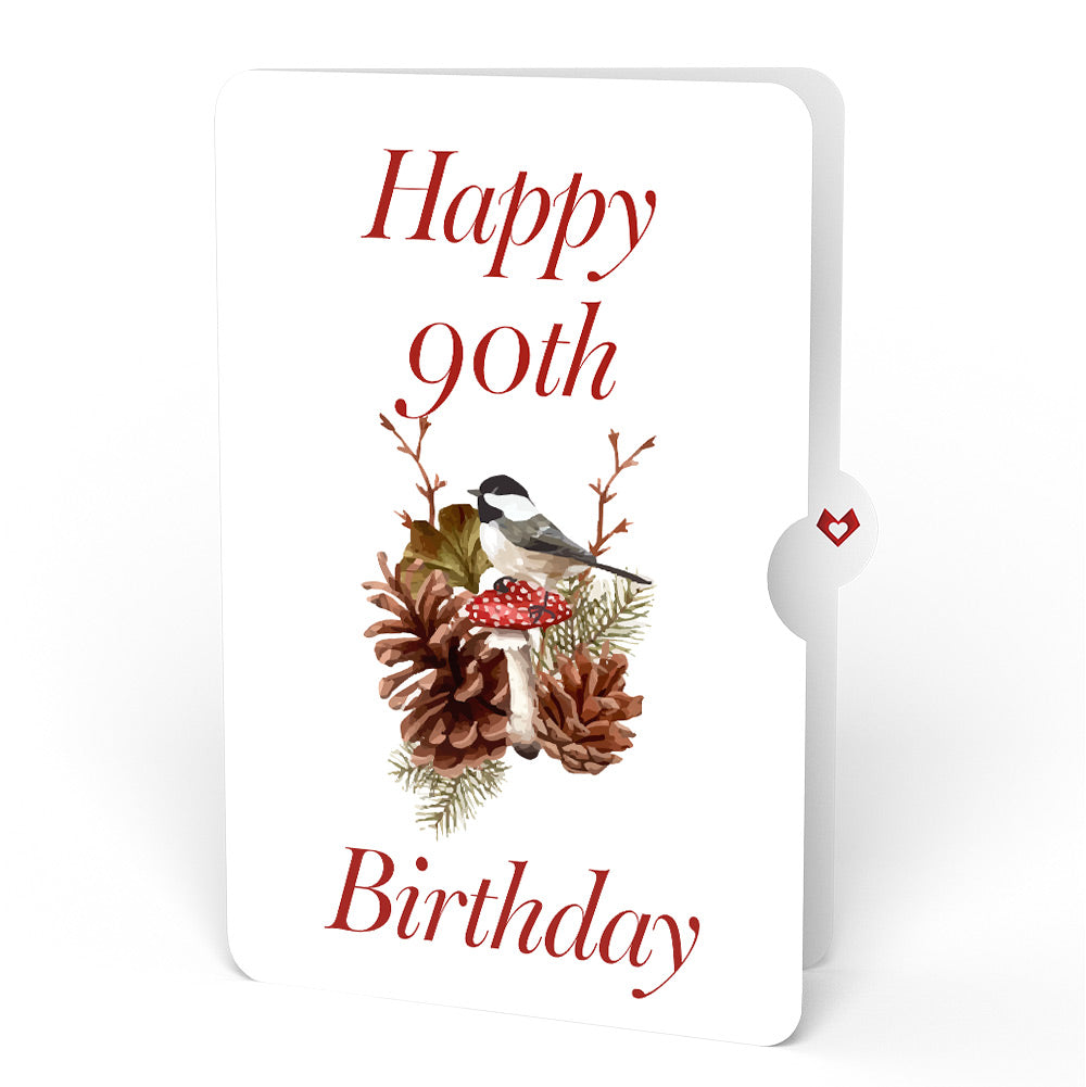 Fall Forest Floor 90th Birthday Pop-Up Card and Sentiment Set