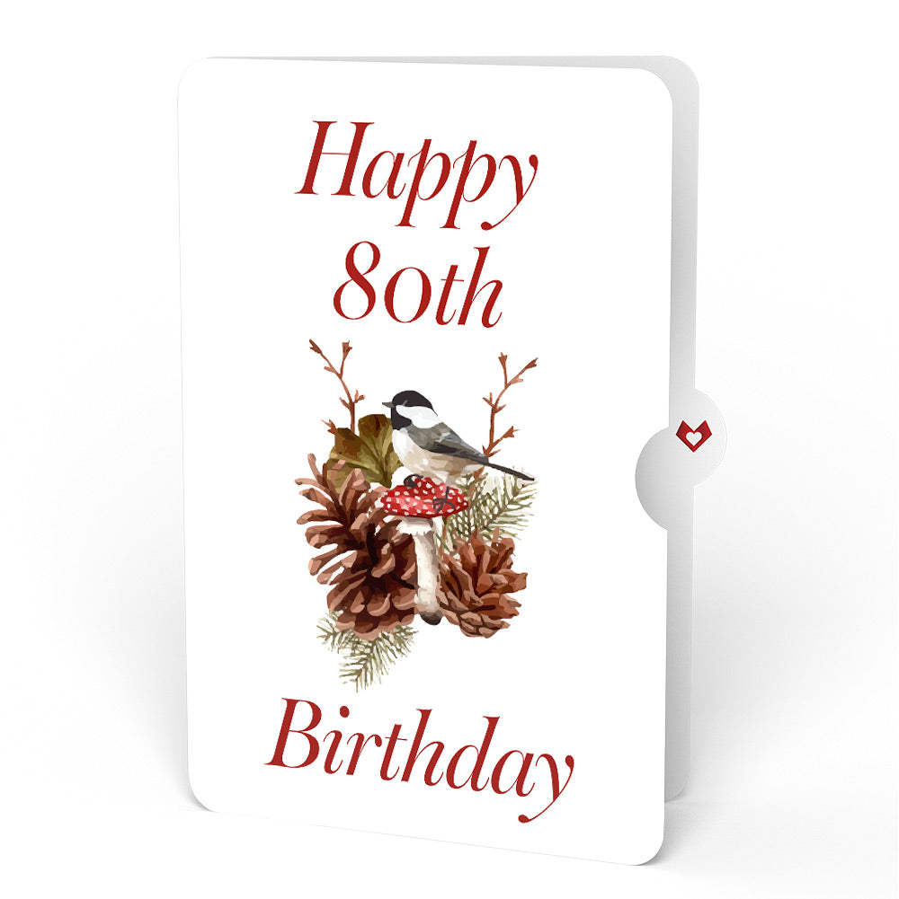 Fall Forest Floor 80th Birthday Pop-Up Card and Sentiment Set