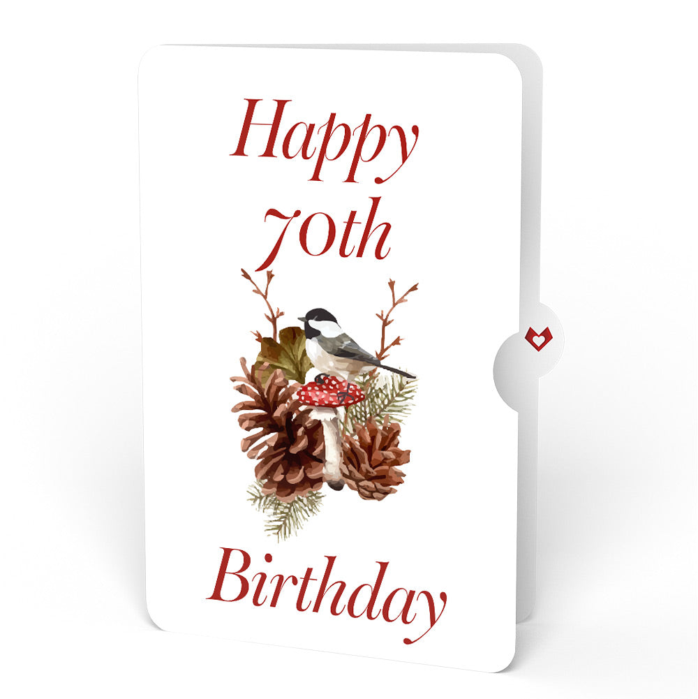 Fall Forest Floor 70th Birthday Pop-Up Card and Sentiment Set