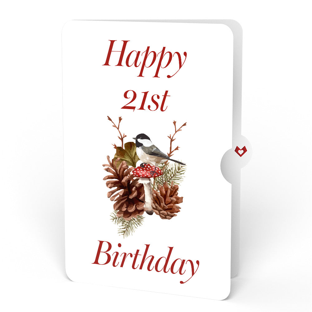 Fall Forest Floor 21st Birthday Pop-Up Card and Sentiment Set