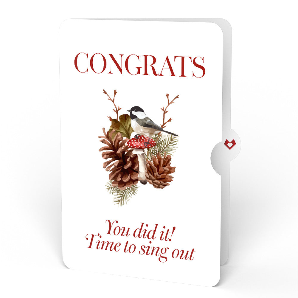 Fall Sunshine Congratulations Bouquet and Forest Floor Sentiment Set