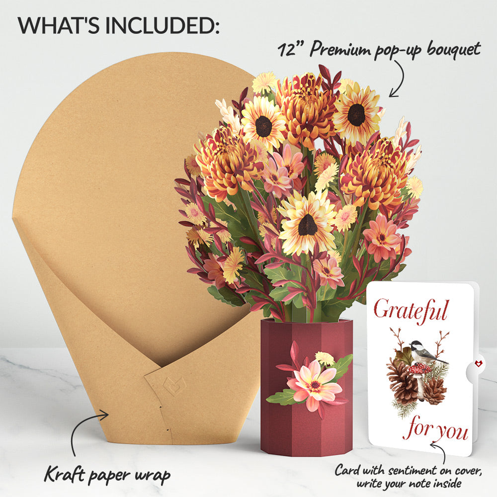 Fall Sunshine Appreciation Bouquet and Sentiment Set