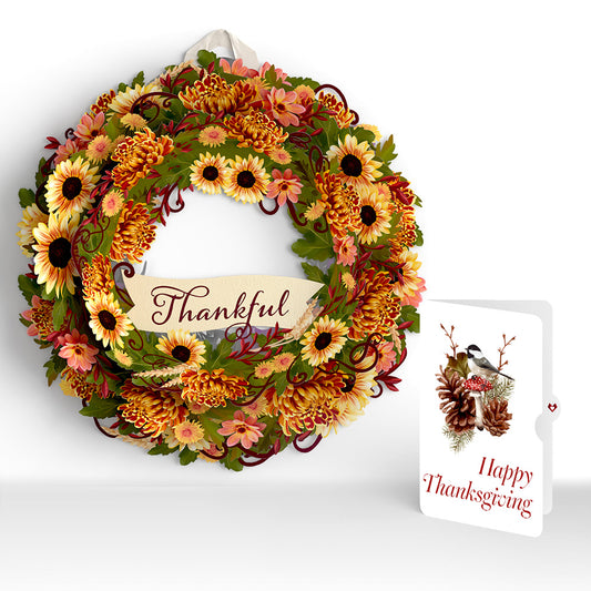 Thankful Thanksgiving Wreath and Sentiment Set