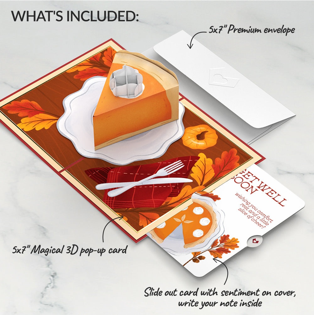 Pumpkin Pie Get Well Soon Pop-Up Card and Sentiment Set