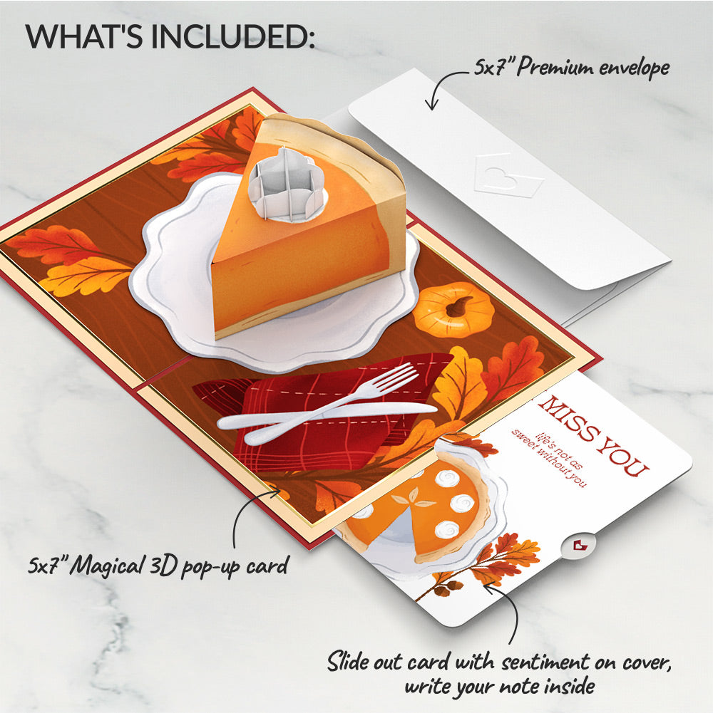 Pumpkin Pie Miss You Pop-Up Card and Sentiment Set