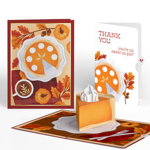 Pumpkin Pie Thank You Pop-Up Card and Sentiment Set greeting card -  Lovepop