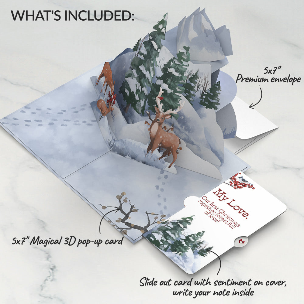 Snowfall's Hush First Christmas Pop-Up Card and Sentiment Set for Partner