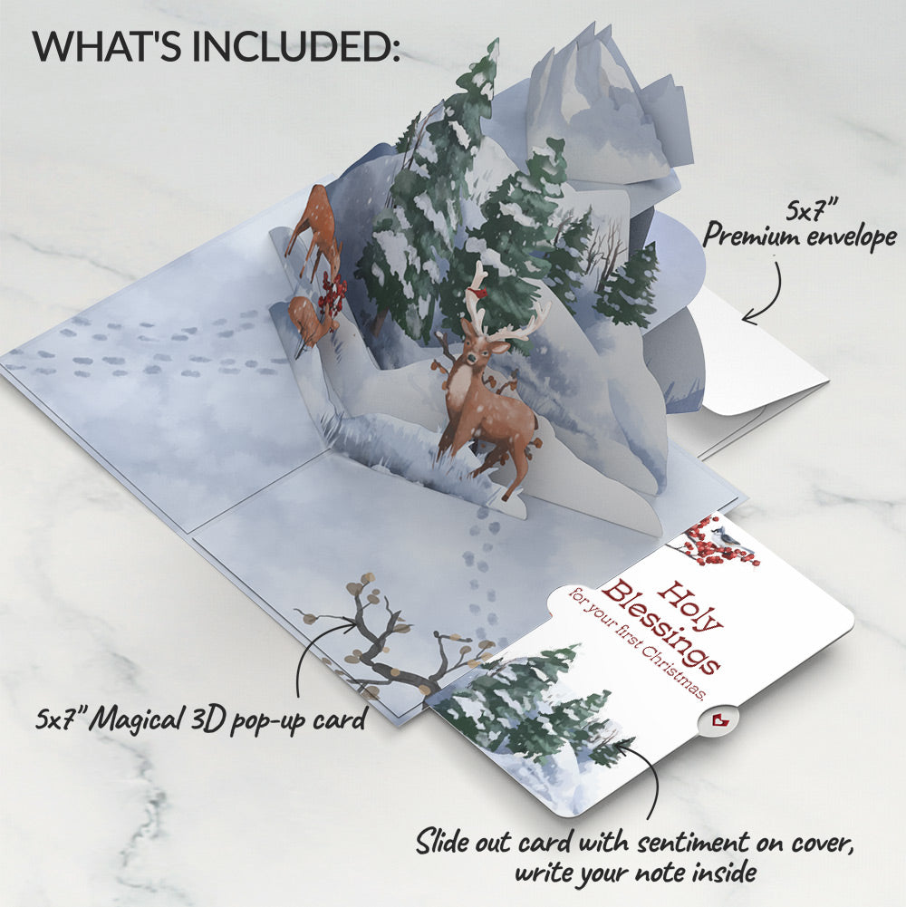 Snowfall's Hush First Christmas Pop-Up Card and Sentiment Set