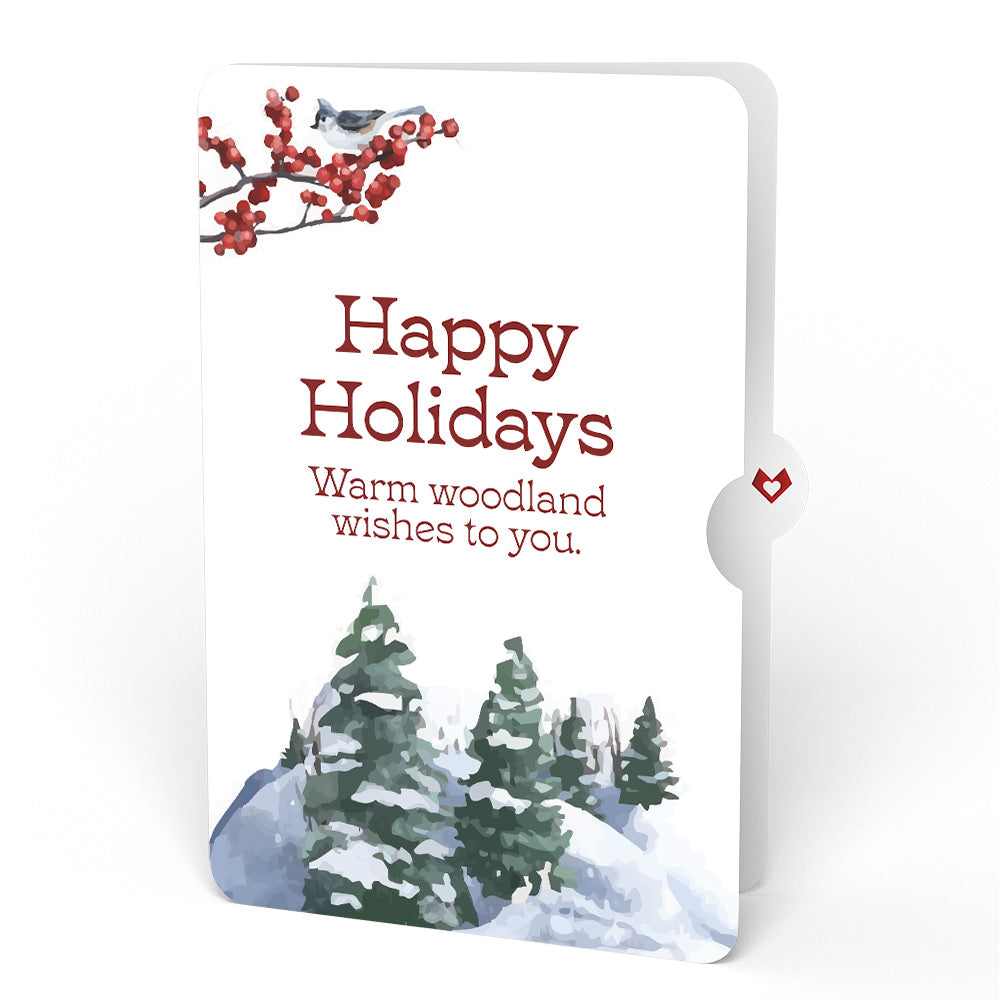 Snowfall's Hush Christmas Pop-Up Card and Warm Woodland Sentiment Set