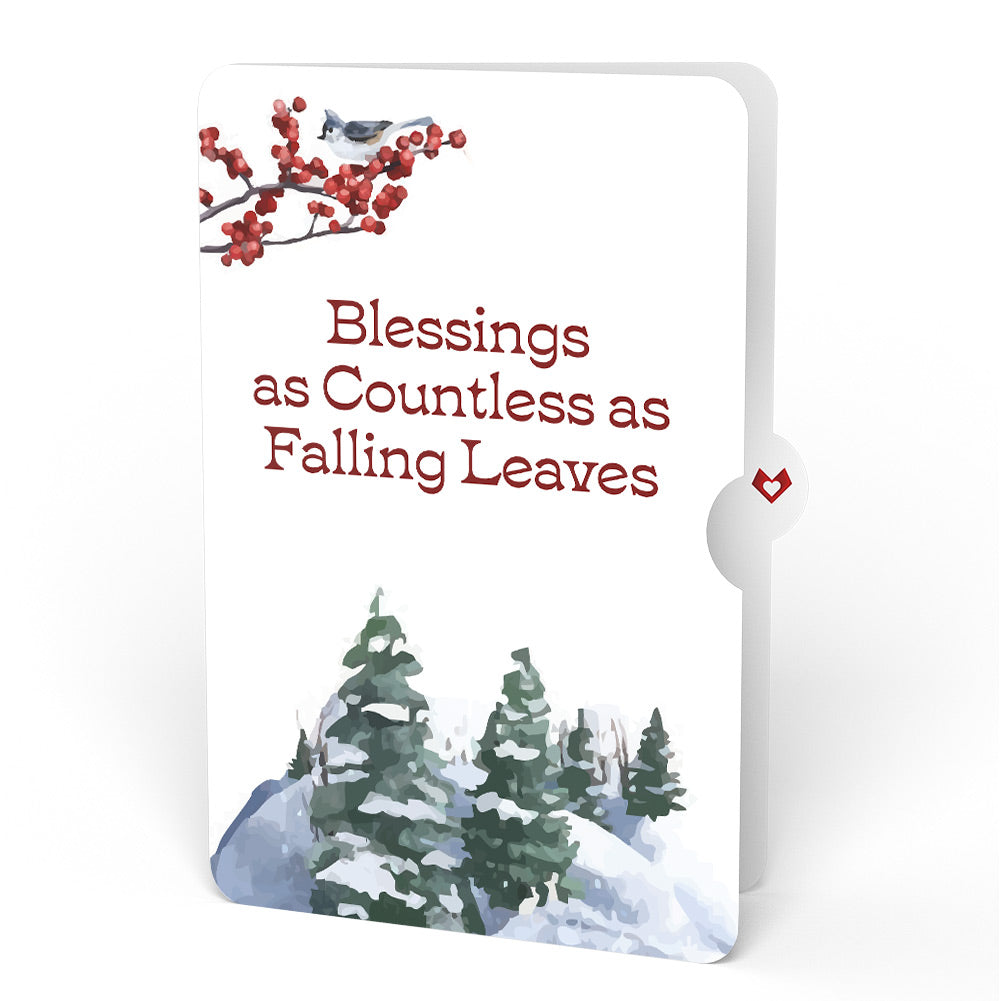 Winter Chickadees Pop-Up Card and Countless Blessings Sentiment Set