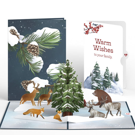 Winter's Eve Vigil Pop-Up Card and Warm Wishes Sentiment Set for Family