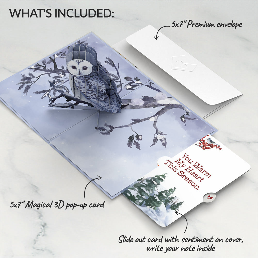 Snowy Owl Love Pop-Up Card and Sentiment Set