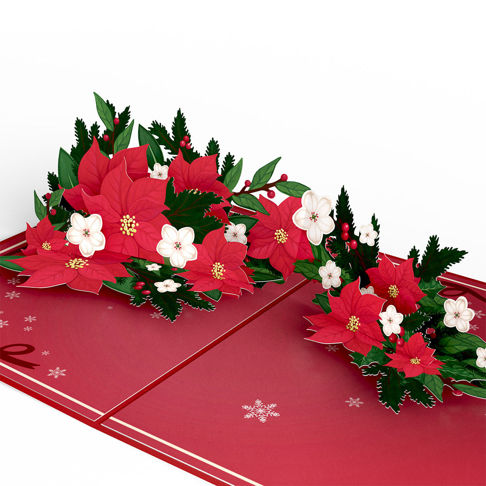 Poinsettia & Pine Winter Pop-Up Card and Sentiment Set