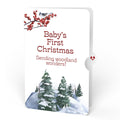 Poinsettia & Pine First Christmas Pop-Up Card and Sentiment Set for Baby