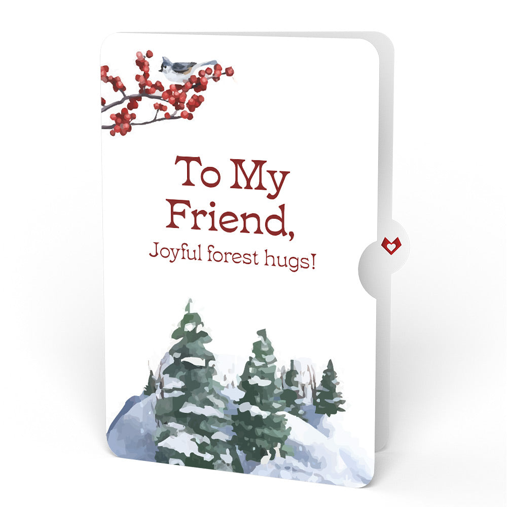 Poinsettia & Pine Winter Pop-Up Card and Sentiment Set for Friend