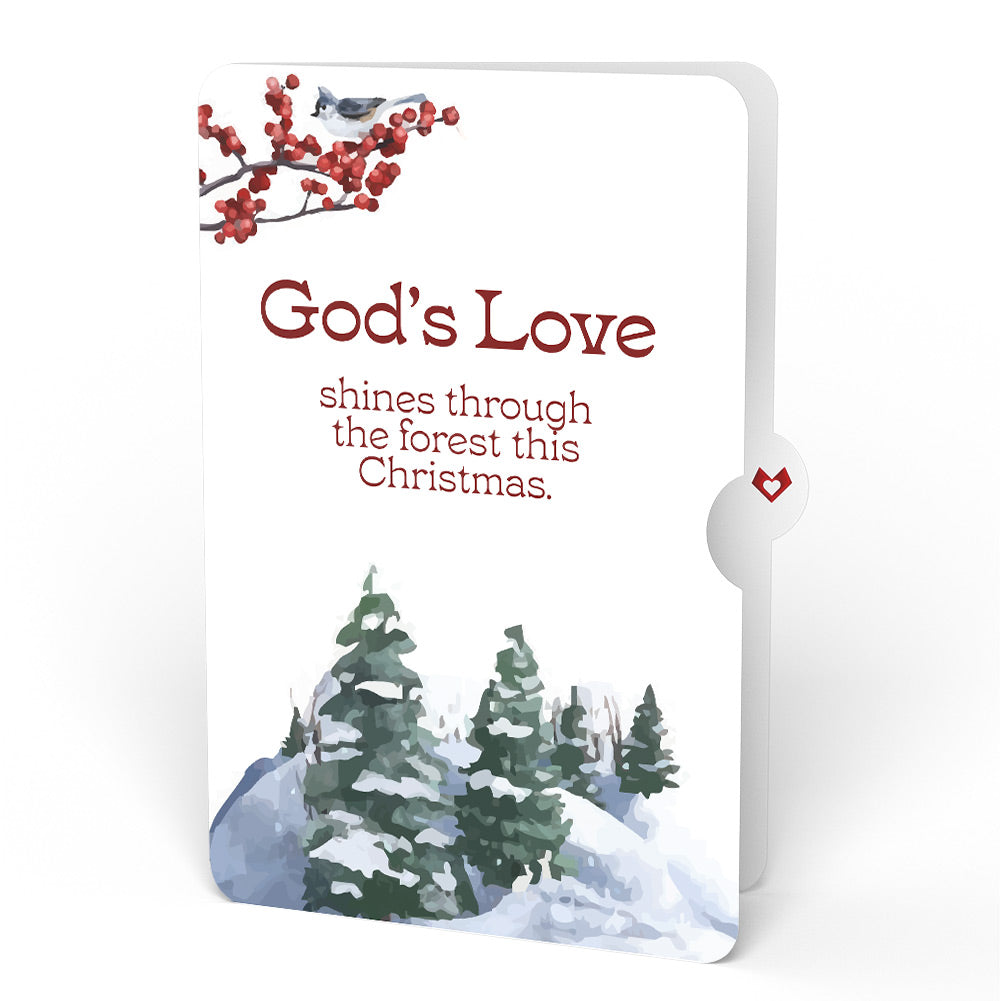 Winter Wishes Mountain Village Christmas Light-Up Pop-Up Card and God's Love Sentiment Set