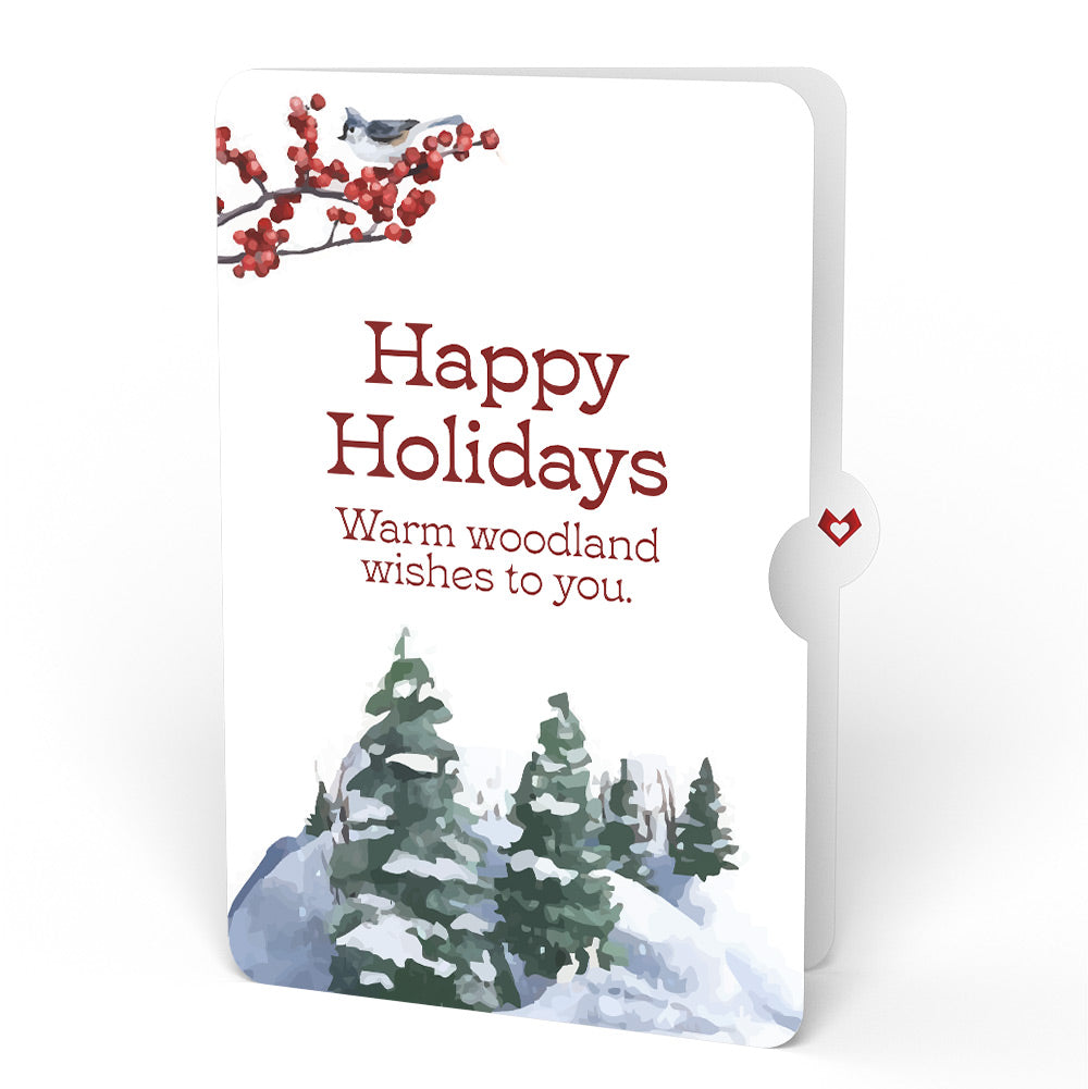 Winter Wishes Mountain Village Christmas Light-Up Pop-Up Card and Warm Woodland Sentiment Set