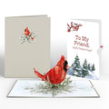 Winter Cardinal Pop-Up Card and Sentiment Set for Friend