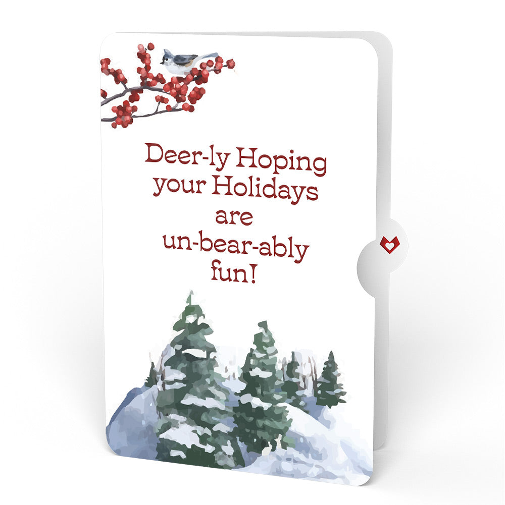Woodland White Christmas Pop-Up Card and Snowy Forest Sentiment Set