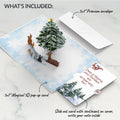 Woodland White Christmas Pop-Up Card and Snowy Forest Sentiment Set