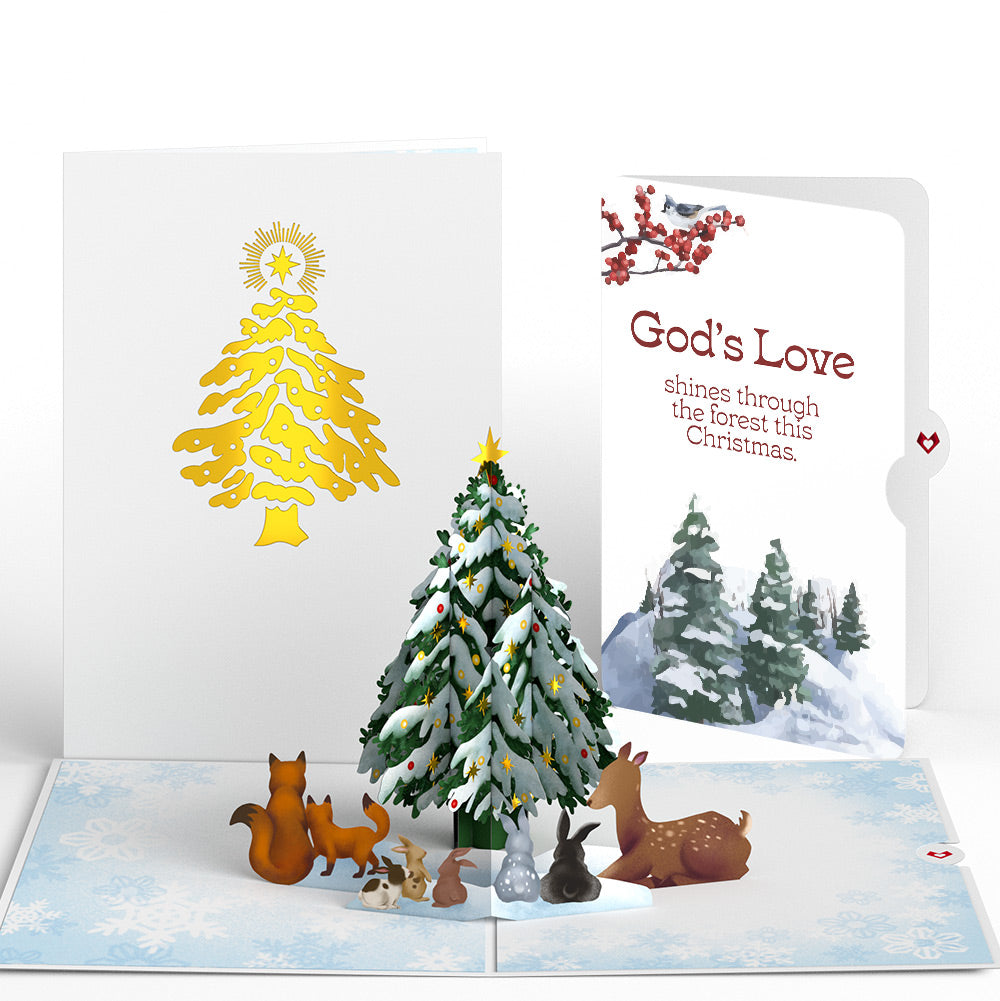 Woodland White Christmas Pop-Up Card and God's Love Sentiment Set