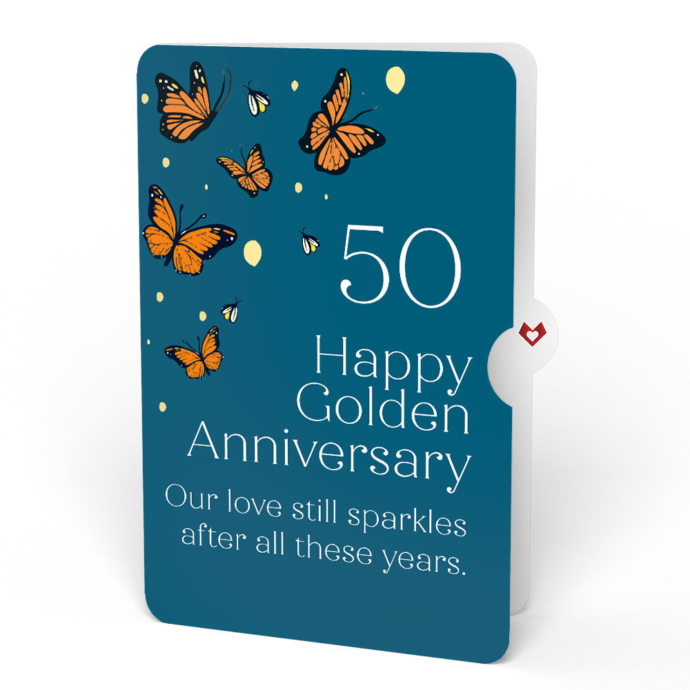 Thinking of You Butterfly Jar 50th Anniversary Light-Up Pop-Up Card and Sentiment Set