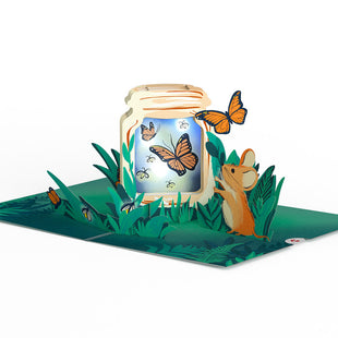 Thinking of You Butterfly Jar Thank You Light-Up Pop-Up Card and Sentiment Set