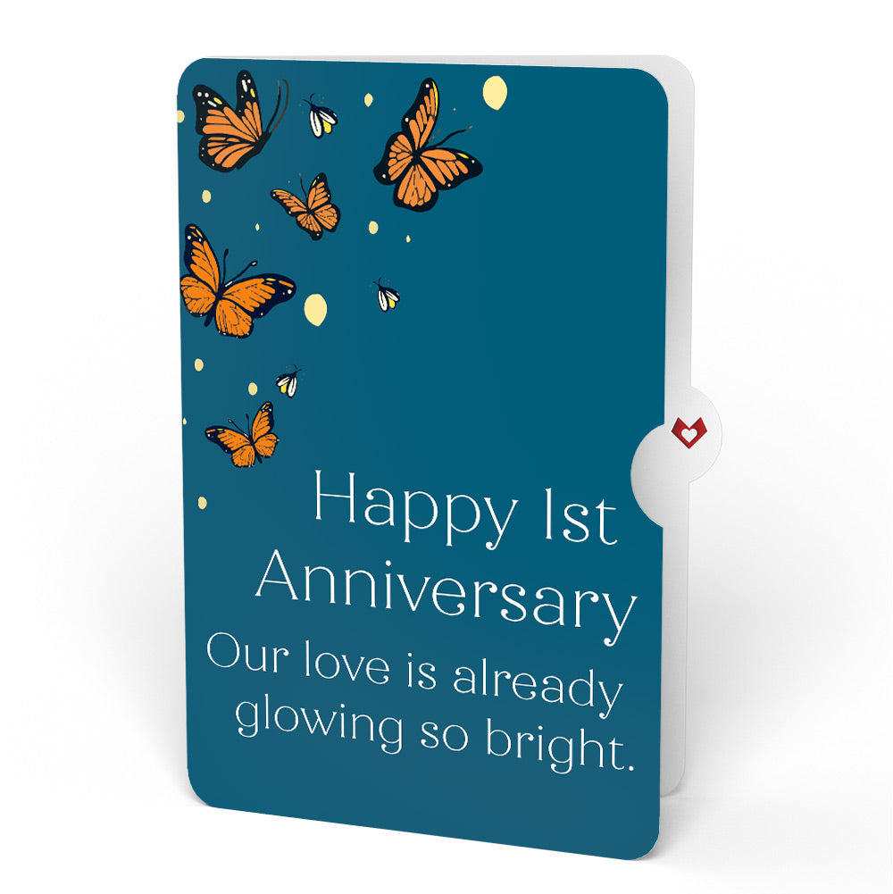 Thinking of You Butterfly Jar 1st Anniversary Light-Up Pop-Up Card and Sentiment Set