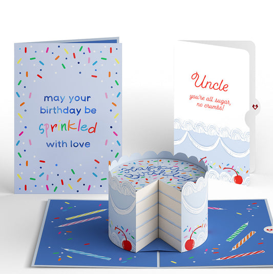 Sprinkled with Love Birthday Cake Pop-Up Card and Sentiment Set for Uncle