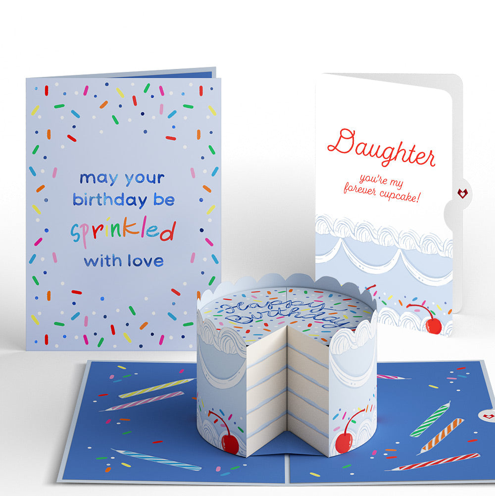 Sprinkled with Love Birthday Cake Pop-Up Card and Sentiment Set for Daughter