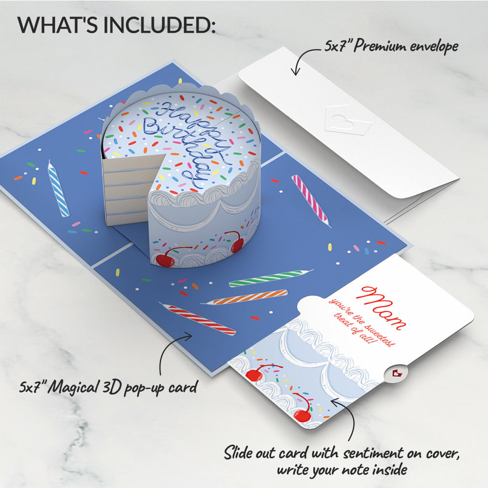 Sprinkled with Love Birthday Cake Pop-Up Card and Sentiment Set for Mom